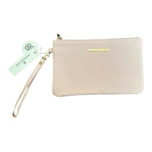 Bandolino Cream Pink RFID Phone Charging Wristlet Clutch New With Tags